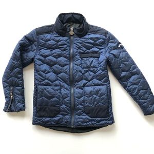 Appaman blue quilted puffer coat